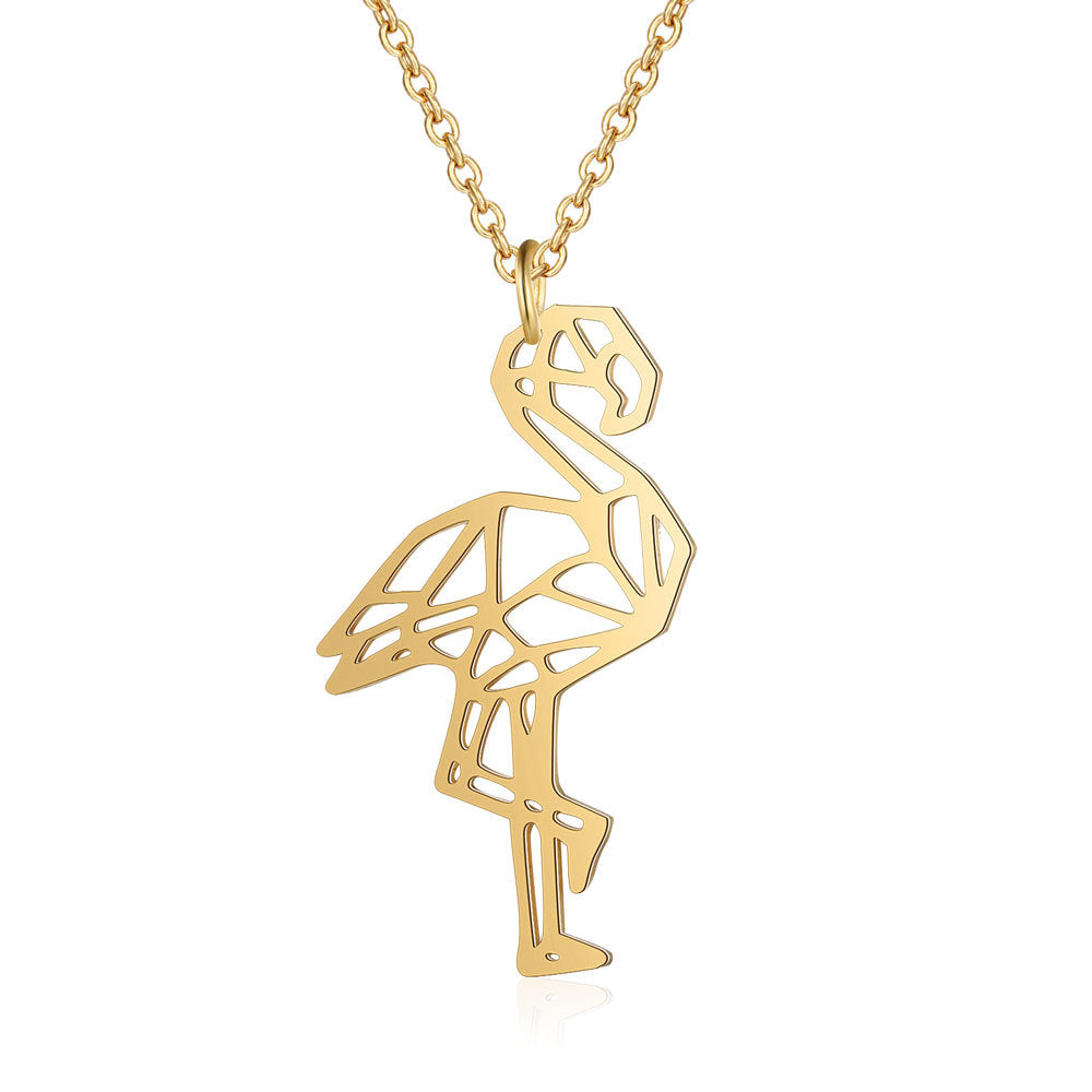 Female flamingo stainless steel necklace | Decor Gifts and More