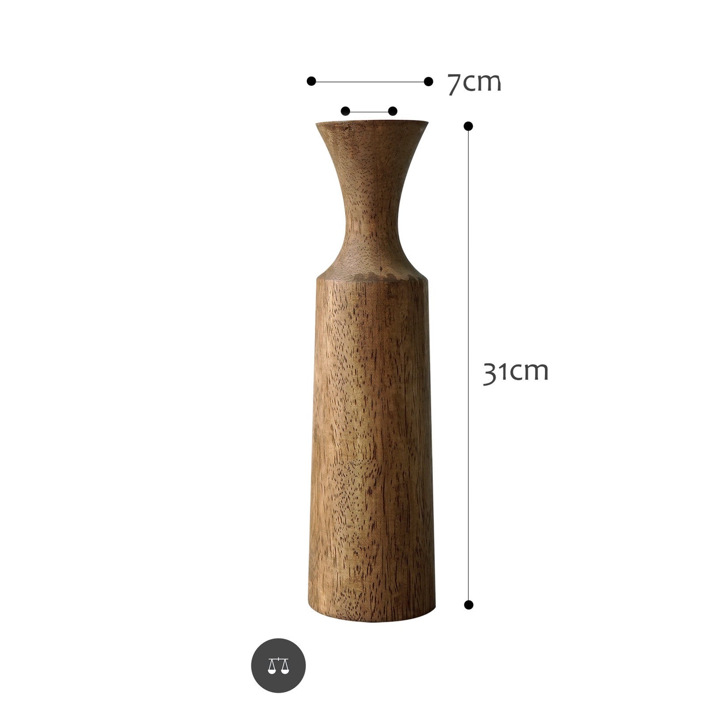 Log Mori Series Candlestick Old Soft wood