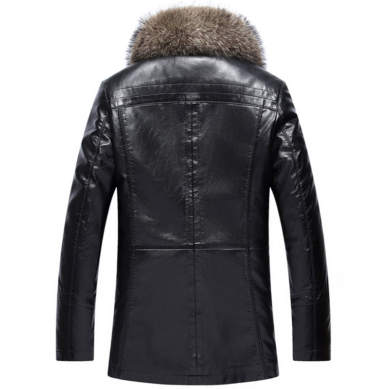 fur coat leather coat medium length