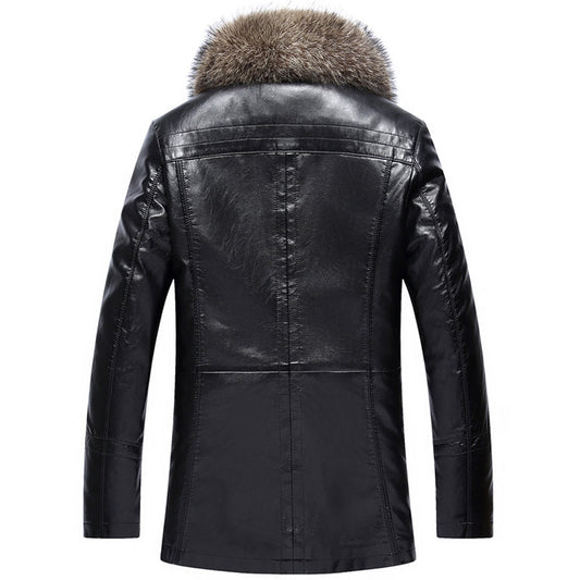 fur coat leather coat medium length