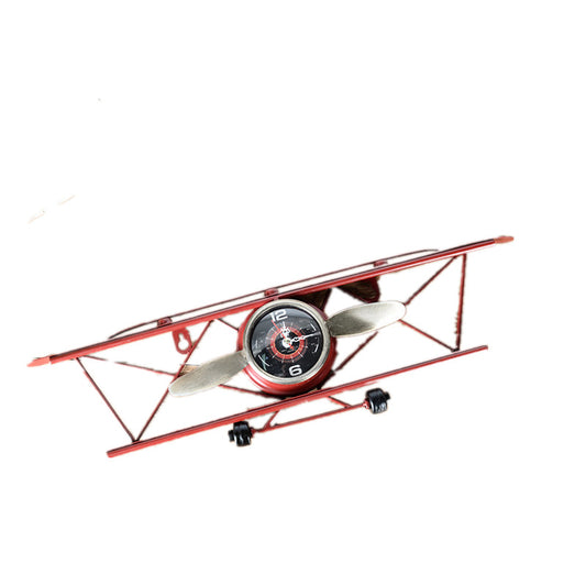 Retro airplane wall clock home wall wall decoration electronic clock | Decor Gifts and More