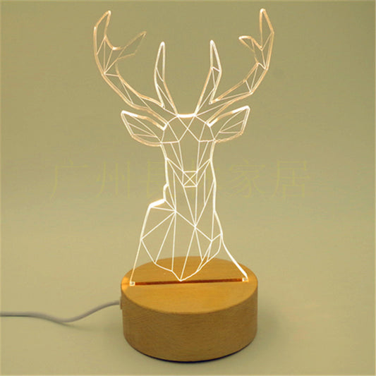 3D solid wood table lamp | Decor Gifts and More