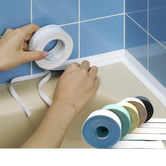 Home Bathroom Shower Sink Bath Sealing Strip Tape White PVC Self adhesive Waterproof Wall Sticker | Decor Gifts and More