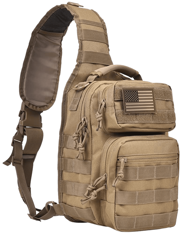 Tactical Sling Bag Military Sling Backpack Pack Small Range Bags Khaki - Home Decor Gifts and More
