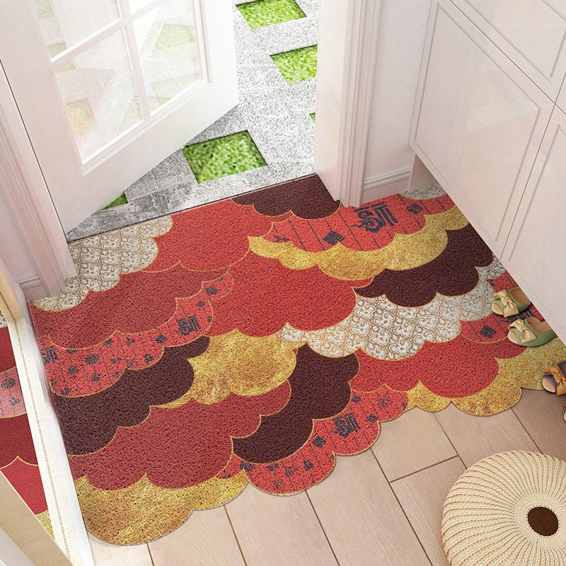 dirt-resistant silk circle area rug carpet interior exterior anti-skid luxury mat