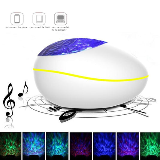 3D Lamp Ocean Wave Light Projector Lamp Remote Controller with Music Player Timing Atmosphere LED Night Light for Kids | Decor Gifts and More