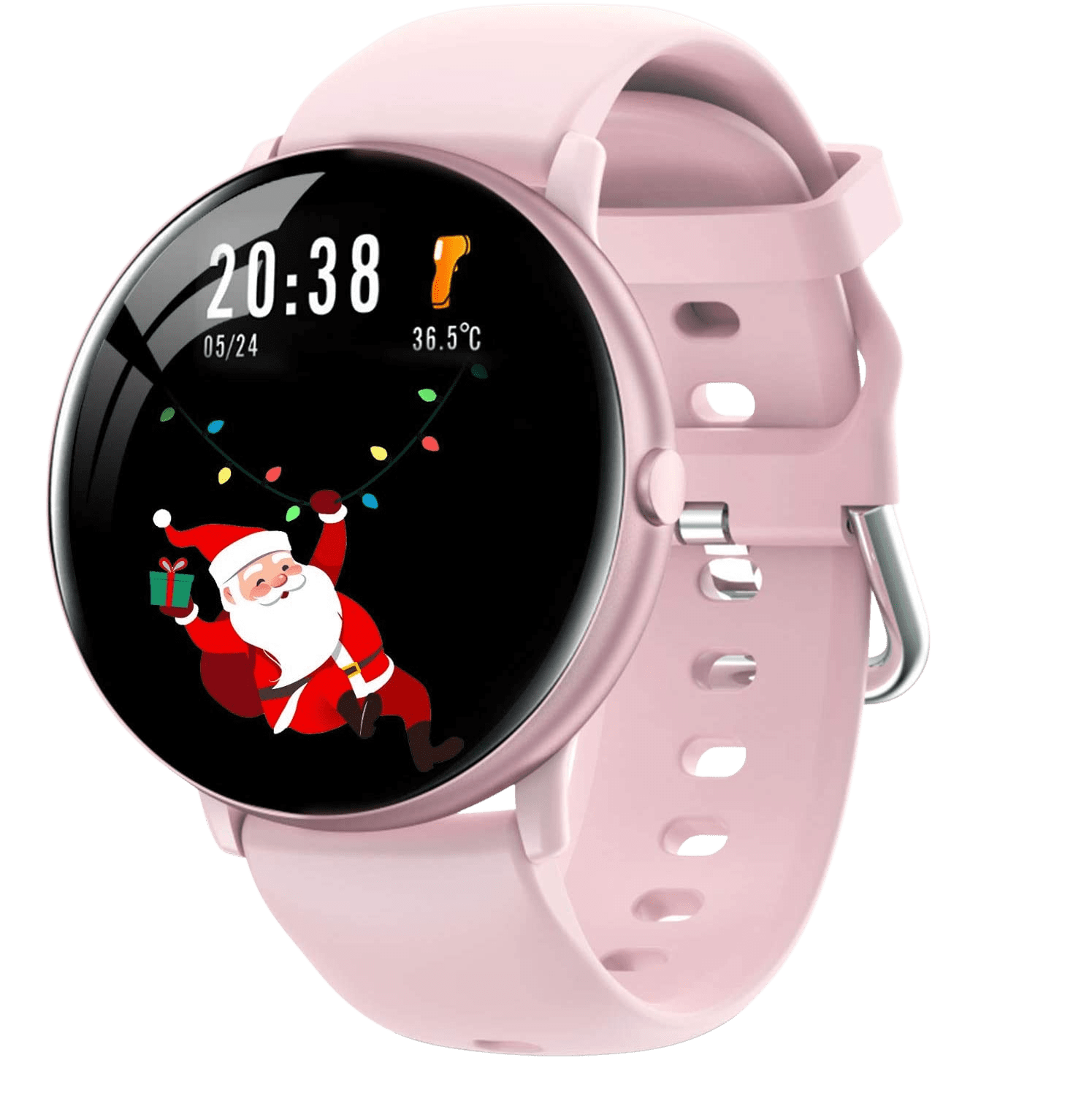 Smart Watch Full Touch Fitness Tracker Body Temperature Monitor IP67 Waterproof Call Reminder Smartwatch Heart Rate Counter Sleep Monitor Compatible with iOS Android Phones for Women (Pink) - Home Decor Gifts and More