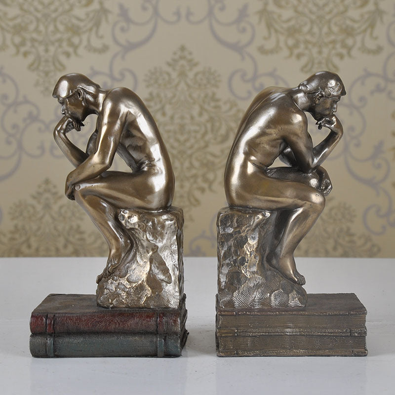 Thinker Ornaments Bookends High-end Creative Ornaments | Decor Gifts and More