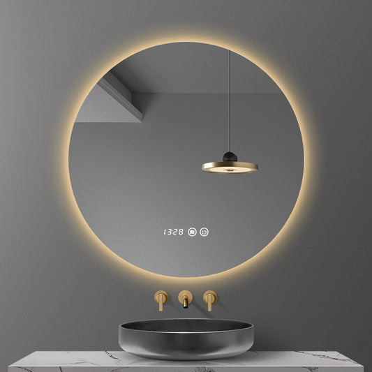 40/50/60CM Round Smart LED Bathroom Mirror 3 Color Adjustable BackLight With Defogging Decorative Mirrorg For Hotel Bedroom | Decor Gifts and More