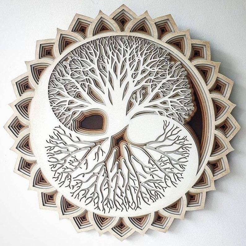 Sculpting The Tree Of Life Boho Wall Art Ornament | Decor Gifts and More