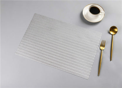 Non-slip heat insulation hollow rectangular placemat