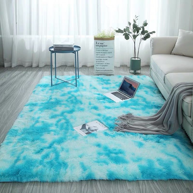 Long hair tie-dyed gradient carpet living room bedroom | Decor Gifts and More