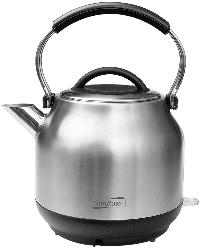 Water tea Electric Kettle SR968R, SunRose 1.7L Stainless Steel 100% BPA Free 1500W Quick Boiling Water Kettle for Coffee and Tea, Cordless with Auto Shut Off and Boil Dry Protection, Black - Home Decor Gifts and More