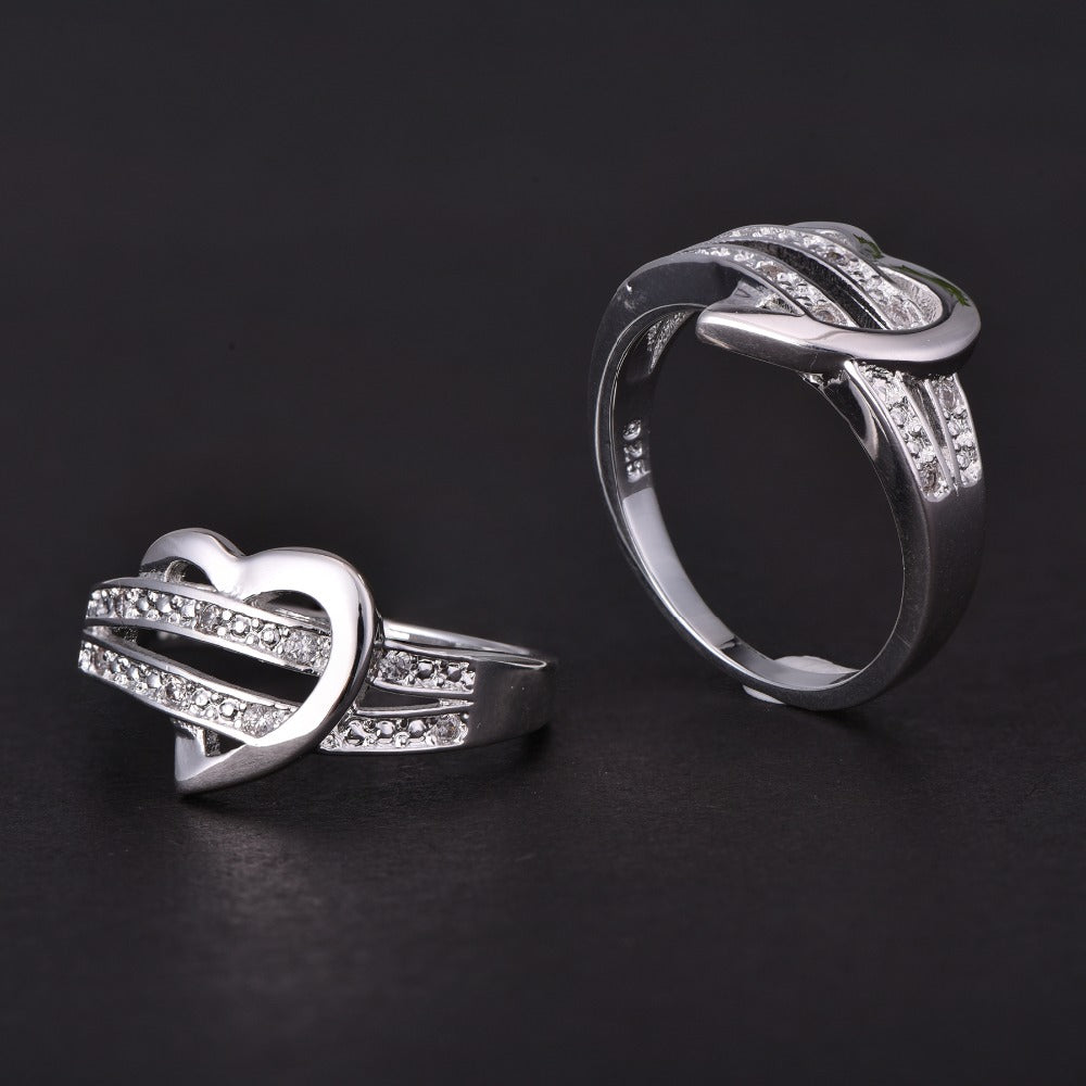 Stainless Steel Heart Wedding Ring | Decor Gifts and More