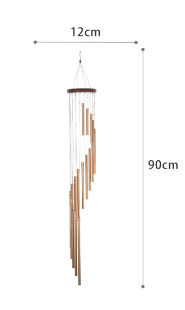 Rotating metal solid wood aluminum tube wind chimes | Decor Gifts and More