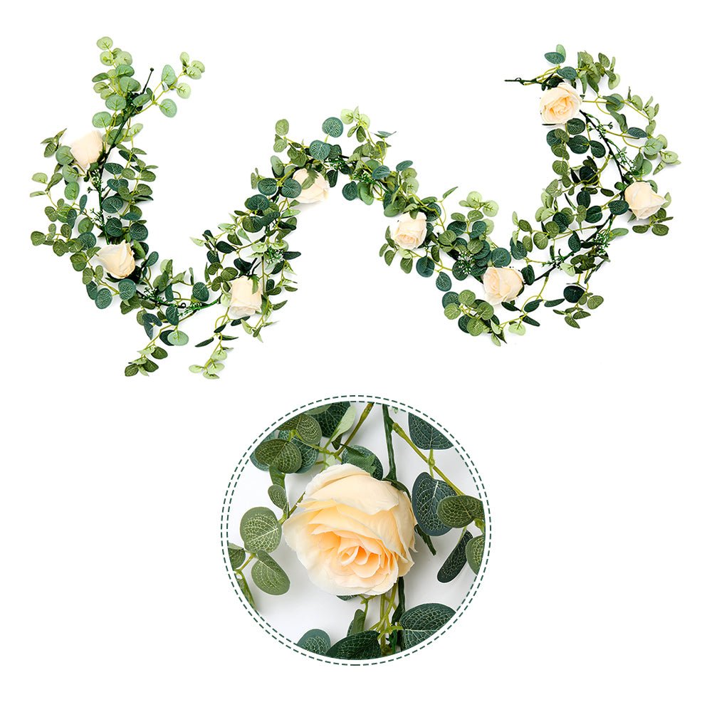 Artificial Eucalyptus with Rose | Decor Gifts and More