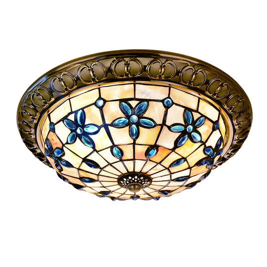 Round Lilac  Art Shell  Lamp for Bedroom Living Room Corridor lamp Mediterranean Ceiling Lamps Lampada | Decor Gifts and More