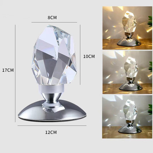 Bedroom Simple Atmosphere Diamond Crystal Table Lamp