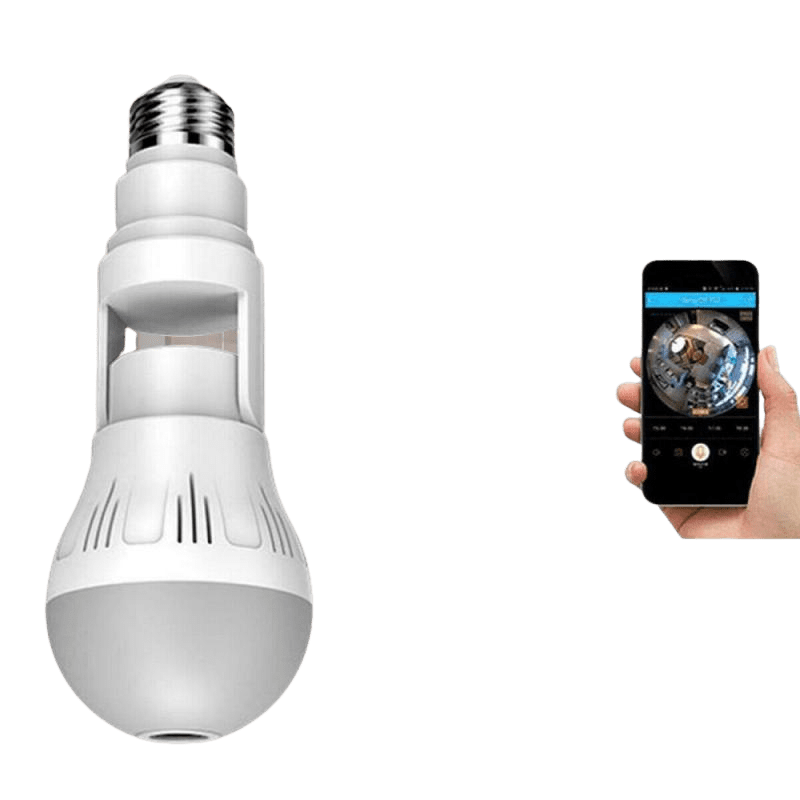 360° Panoramic Wifi Camera E27 Light Bulb HD 1080P Security IP Camera Baby Pet Monitoring Good LED Light Effect Lighting | Decor Gifts and More