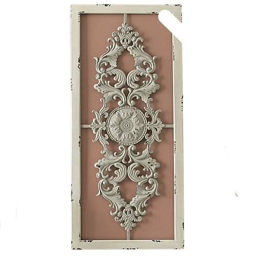 Vintage Scroll Panel Wall Decor Art Sculpture - Home Decor Gifts and More