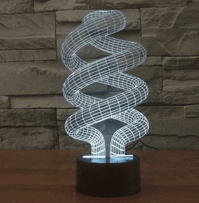 Three-dimensional dream lamp series - spiral shape energy-saving lamp type vision creative romantic night light | Decor Gifts and More