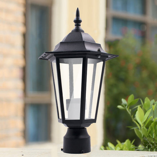 Post Pole Light Outdoor Garden Patio Driveway Yard Lantern Lamp Fixture Black | Decor Gifts and More