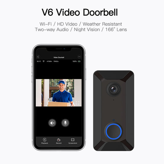 video doorbell v6 radio camera