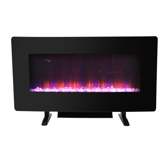36 Inch Electric Fireplace With Timer,Adjustable Flame Color And Effects | Decor Gifts and More