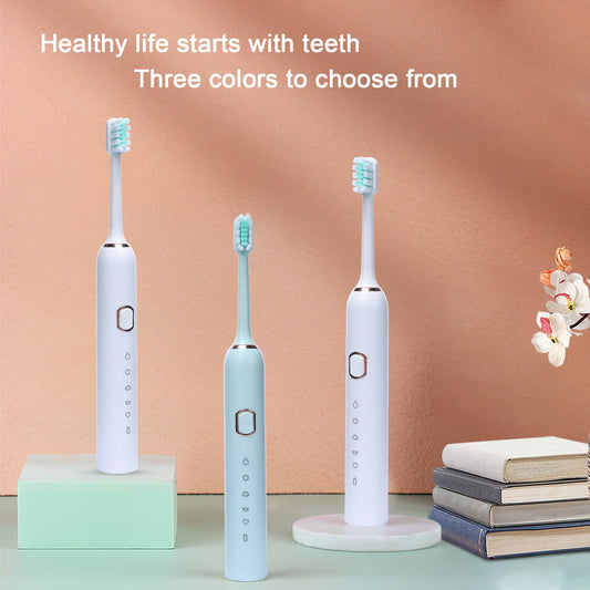 Electric Toothbrush Tongue Scraper 2 Brush Heads 5 Modes Rechargeable | Decor Gifts and More