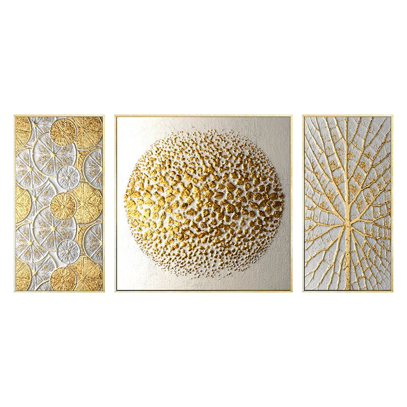 Set Of Luxury Abstract Golden Canvas Wall Art | Decor Gifts and More