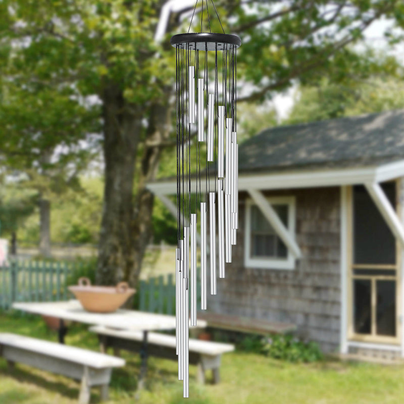 Rotating metal solid wood aluminum tube wind chimes | Decor Gifts and More