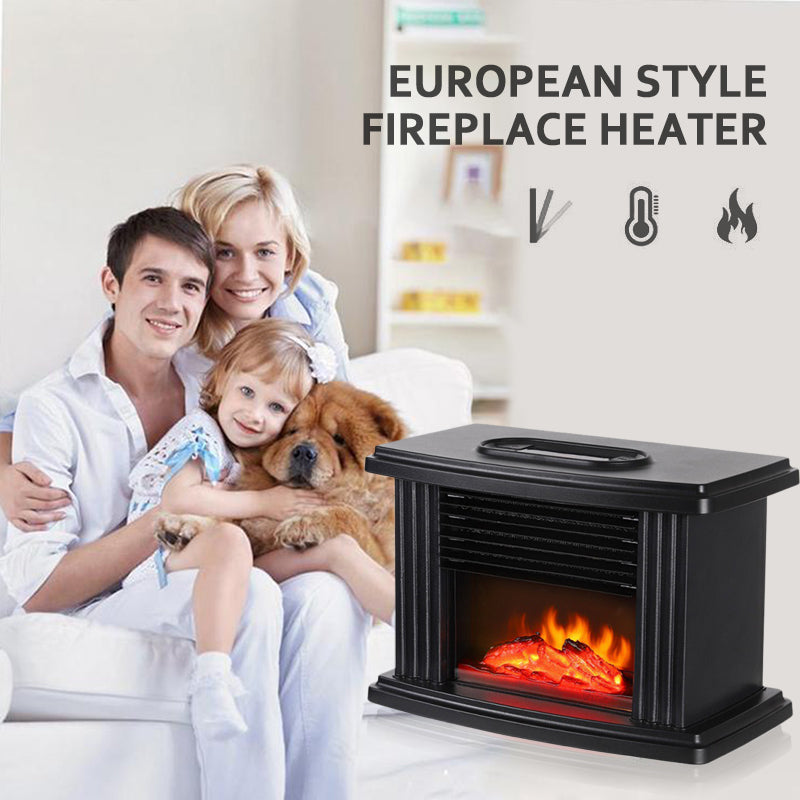 European Style Electric Fireplace Heater LED Flame Effect Stove 1000W With Remote Control | Decor Gifts and More