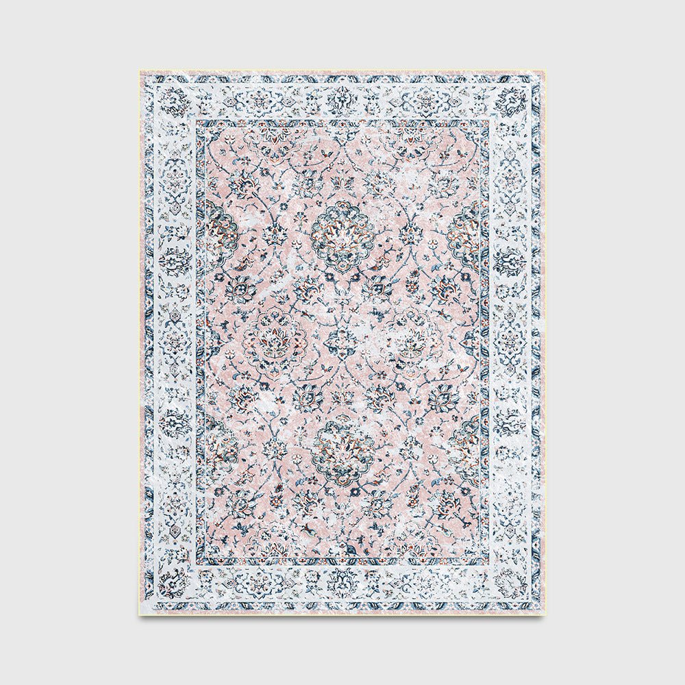 european style retro sweet grey flower carpet