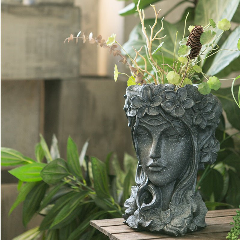 Goddess Figurine Art Resin Plant Flower Pot | Decor Gifts and More