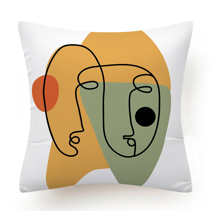 New Modern Minimalist Abstract Art Pillowcase Linen