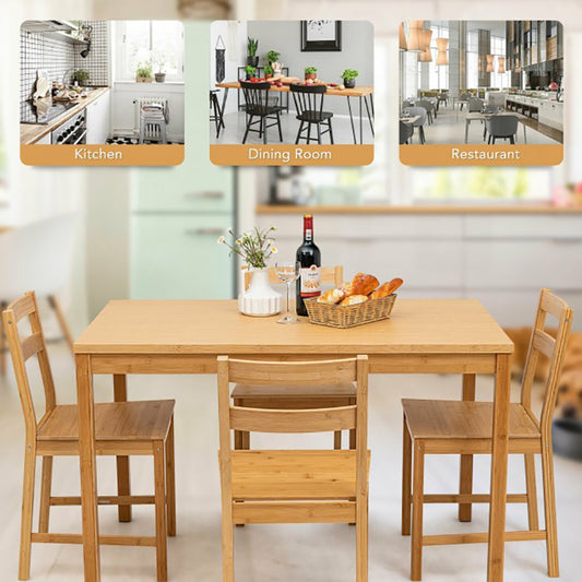 5 Pieces Dining Table Set with 4 Chairs Home Kitchen Furniture Decor Bar Dining Room Furniture | Decor Gifts and More
