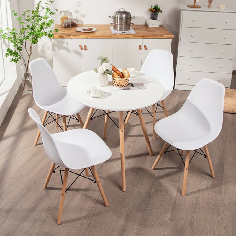 5 Piece Modern Contemporary Solid Wood Table and Chairs Dining Set | Decor Gifts and More