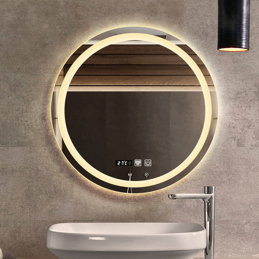 50CM/60cm Round Smart Makeup Bathroom Mirror 3 Color Adjustable LED LIght Multi-Function With Demist Bluetooth Speaker | Decor Gifts and More