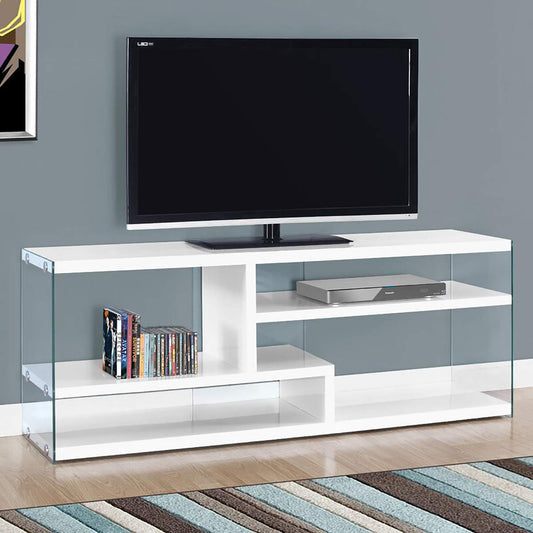 51 Inch Irregular Open TV Cabinet Storage Organizer Modern TV Stand Living Room Furniture TV Unit Console Home Furnishings | Decor Gifts and More