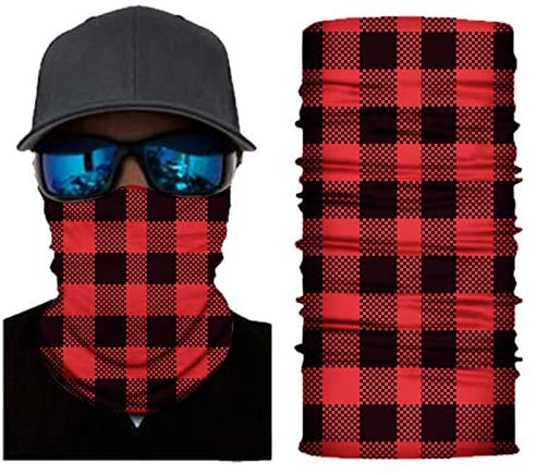 Seamless Face Cover Mouth Mask Bandana Neck Gaiter Cool Lightweight Red - Home Decor Gifts and More