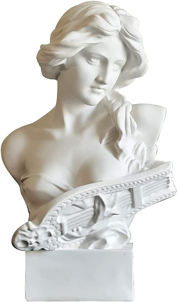 Greek Goddess Statue White Sculpture Resin Roman Goddess Bust Statue - Home Decor Gifts and More