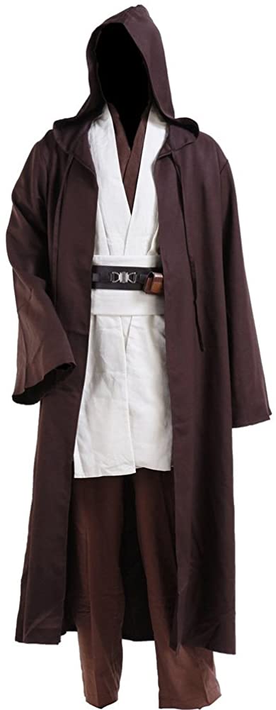 Adult Jedi Costume Halloween Robe Tunic Hooded Uniform | Decor Gifts and More