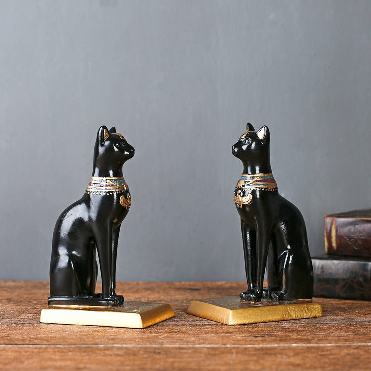 Egyptian Cat Resin Bookend Book By Vintage Decoration | Decor Gifts and More