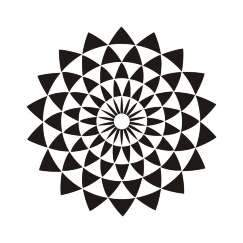 Geometric illusion lotus art wall sticker