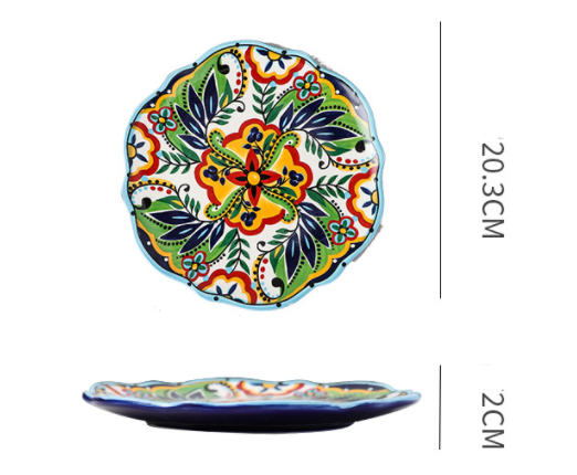 Underglaze Ceramic Tableware Bohemian Household Dishes | Decor Gifts and More