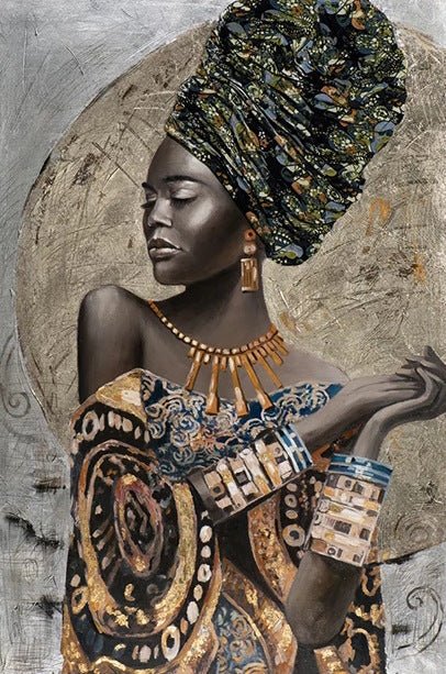 African Art Abstract Female Canvas Painting HD Print | Decor Gifts and More