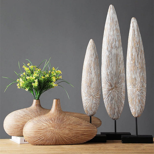High-end Light Luxury High-end Wooden Vase Ornaments | Decor Gifts and More