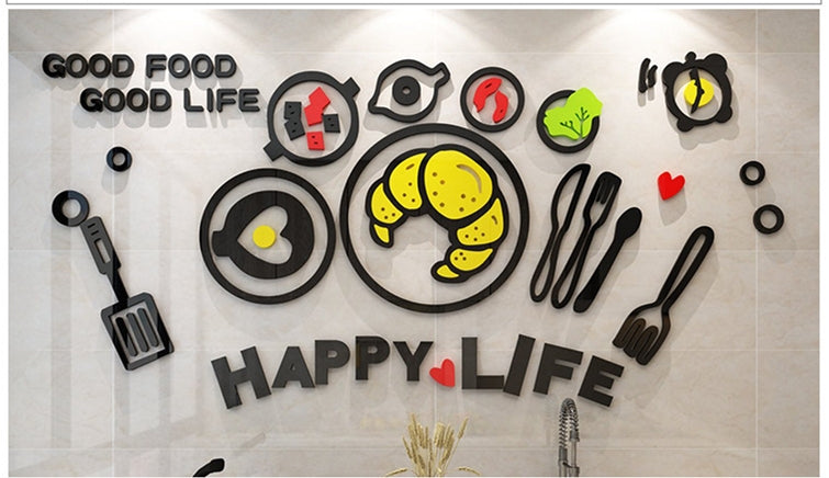 Cute minimalist kitchen decoration wall sticker