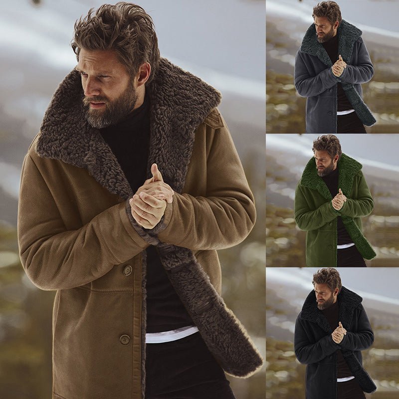 Warm mid-length men's coat | Decor Gifts and More