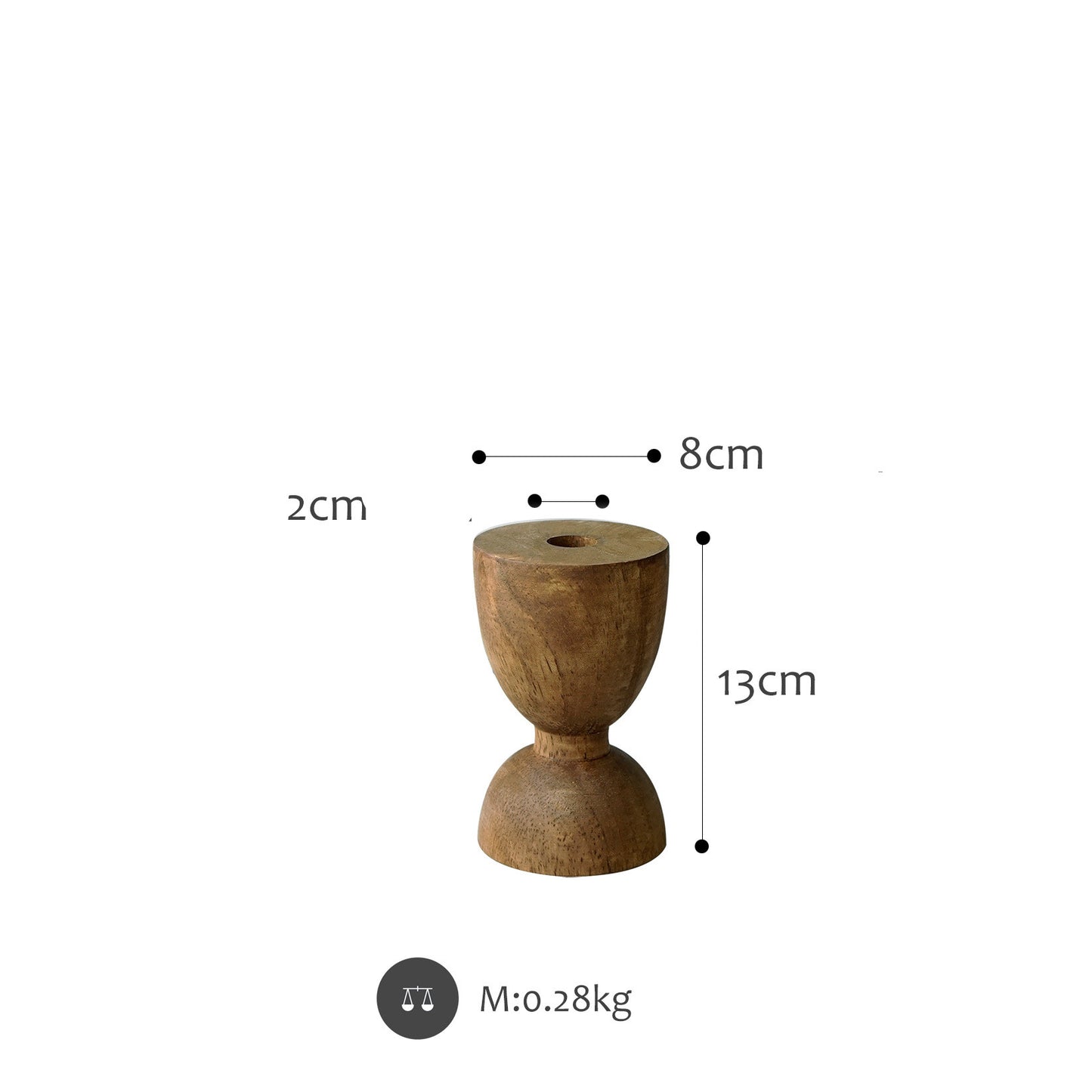 Log Mori Series Candlestick Old Soft wood | Decor Gifts and More